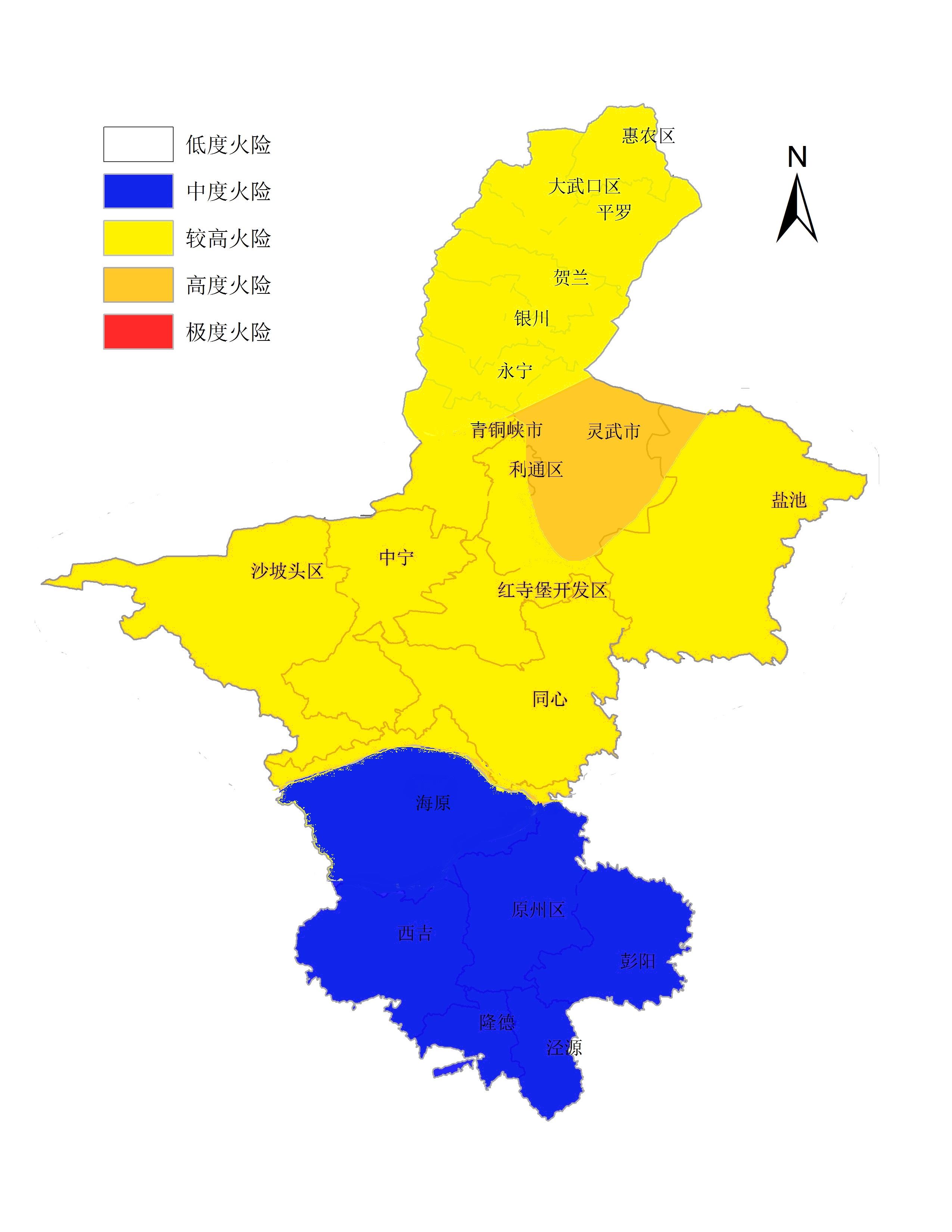 二,本周各市县森林火险预报 预计未来一周,银川市东南部及吴忠市北部